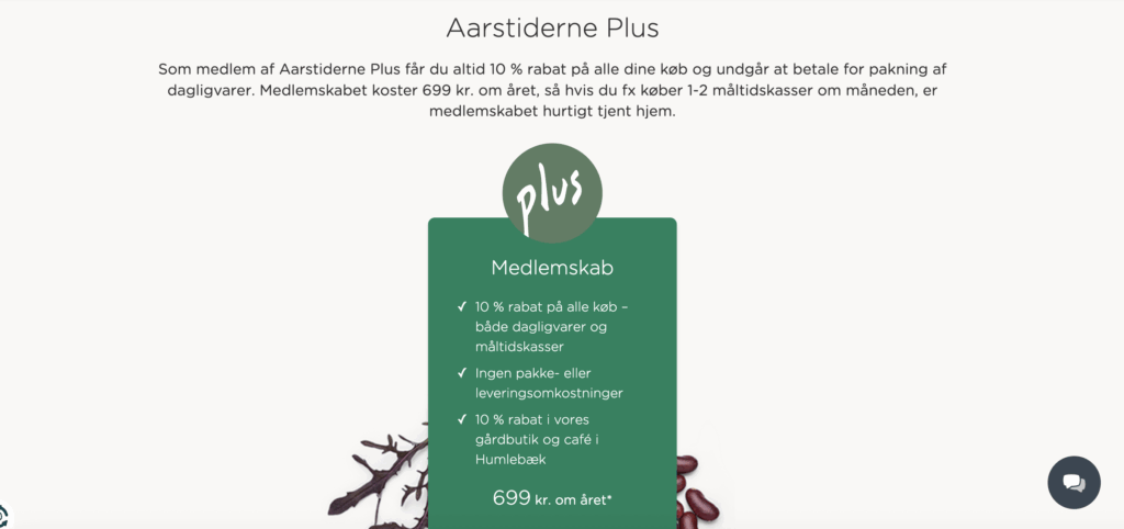 Bliv medlem hos Aarstiderne og spar 10%